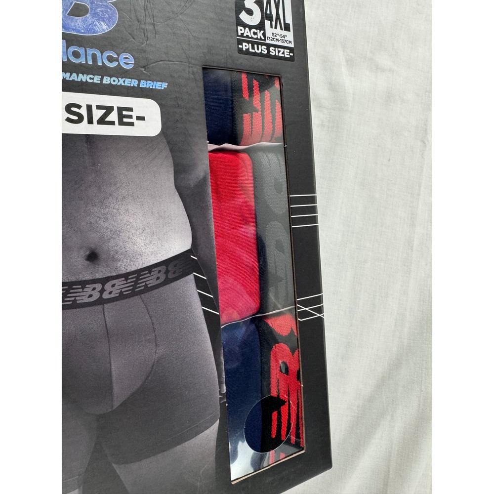 New Balance Mens 3 Pack Premium Performance Boxer Briefs 4XL Plus - Picture 11 of 11